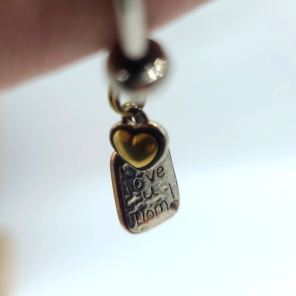 Brighton "Art & Soul Collection,"I LOVE U MOM" Scripted Son's Bangle Bracelet - Picture 7 of 10